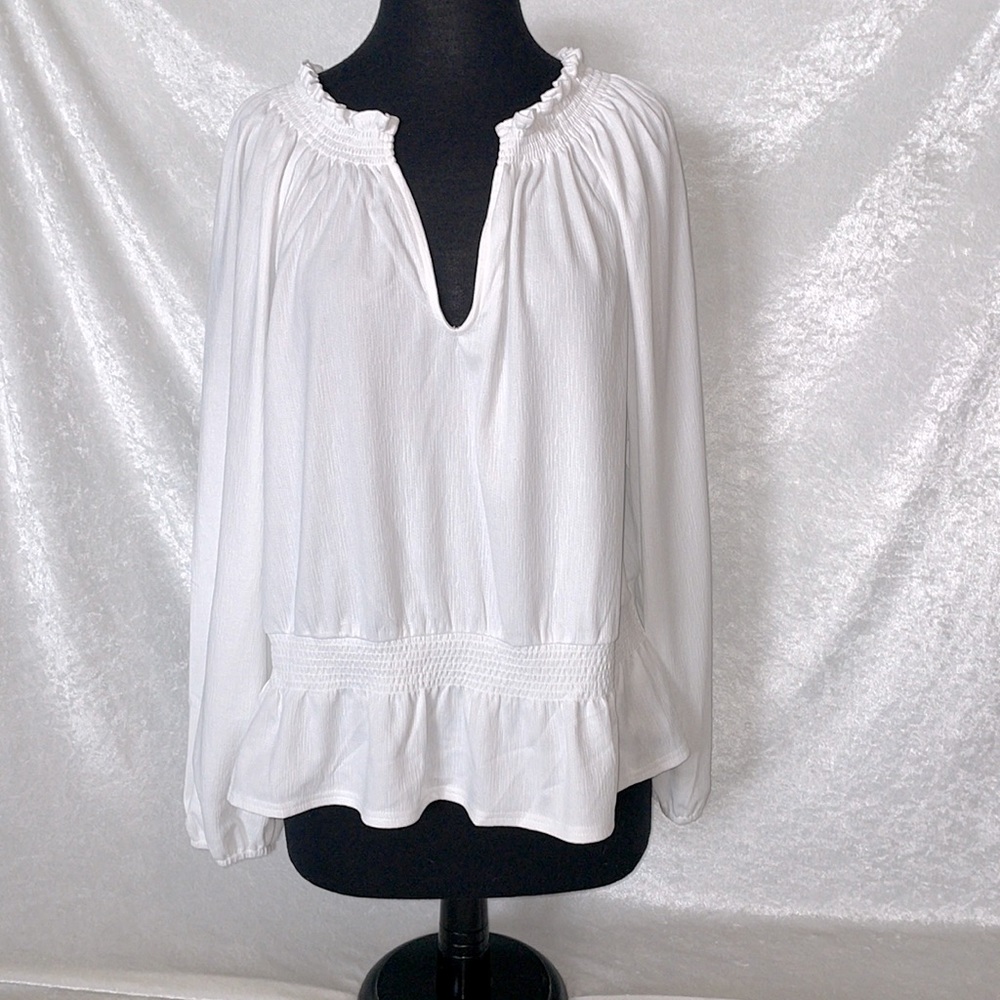 1.State white blouse